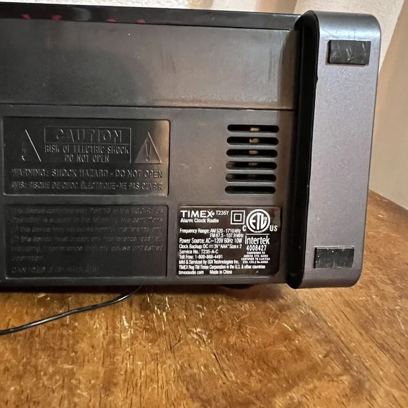 Timex Alarm Clock Radio T235Y Digital 12 Hour Clock With 2 Alarms Working AUX - Picture 15 of 16